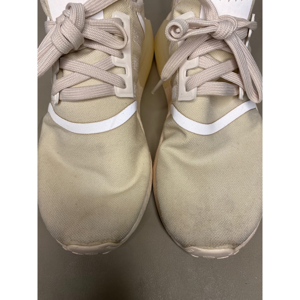 Adidas NMD_R1 V2 Women 7 Wonder White Sand Cream Sneakers Running Shoes - Picture 2 of 13